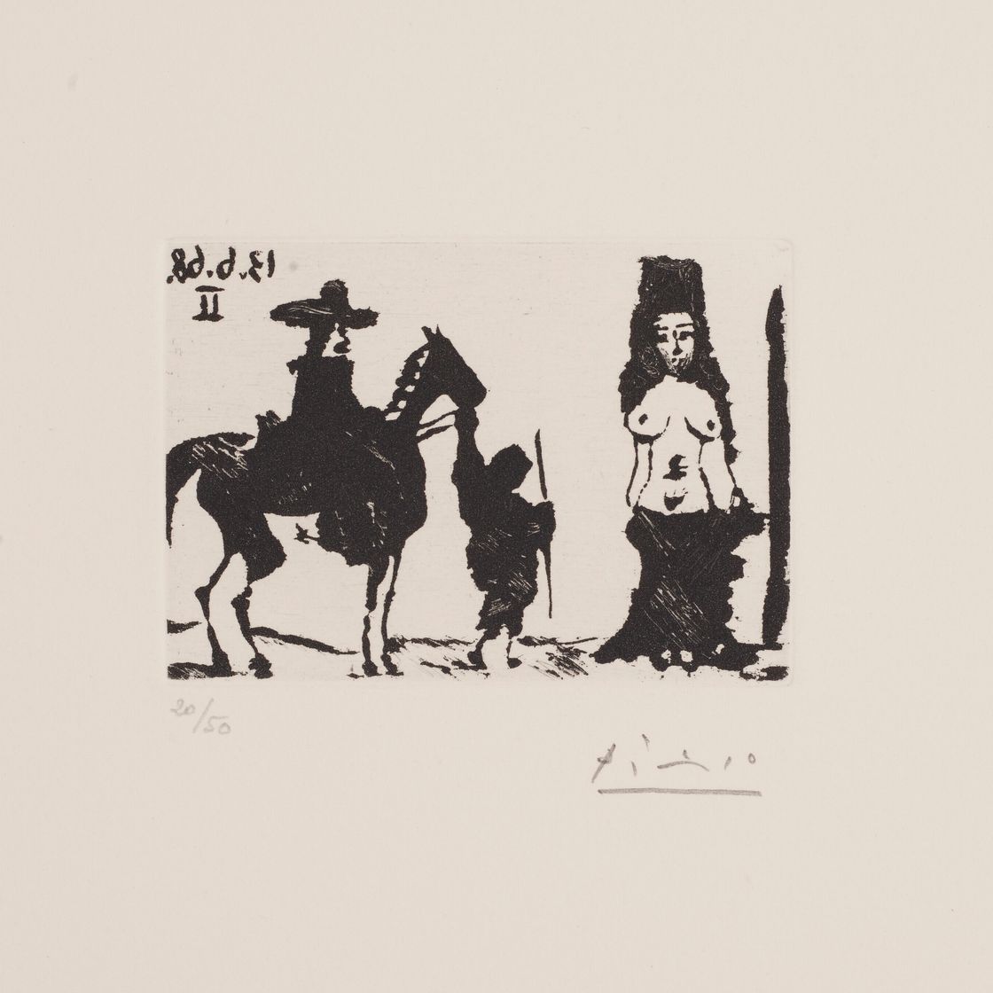 Pablo Picasso — Майя и кавалер, из серии 347