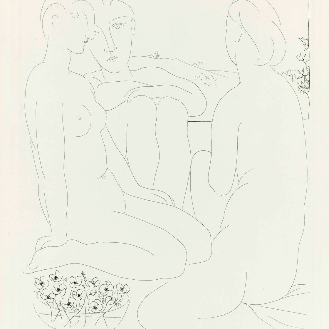 Pablo Picasso — Трое новых женщин перед самым окном, из "Люкса Воллара"