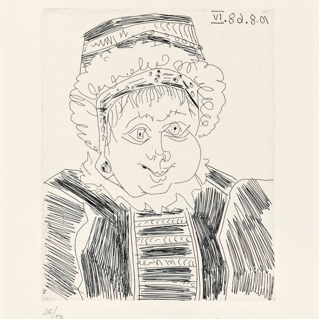 Pablo Picasso — Служанка (из двух предыдущих), от: Séries 347
