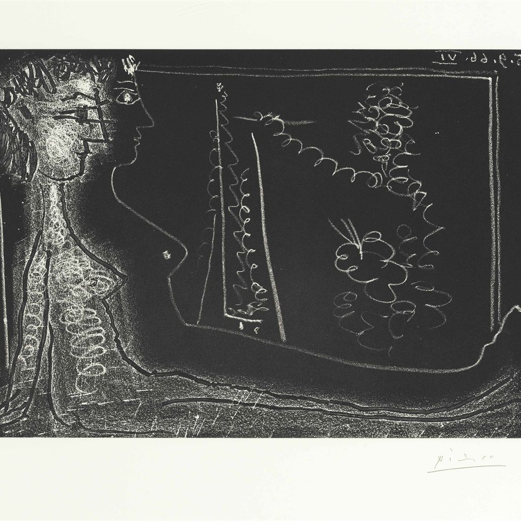 Pablo Picasso — Модель, созданная на втором плане, из серии 347