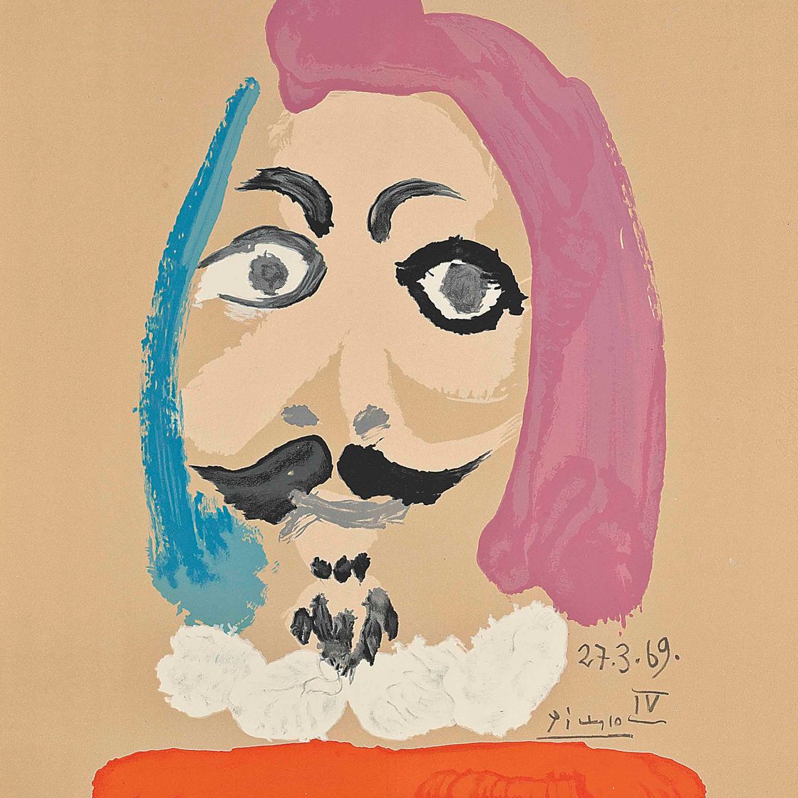 Pablo Picasso — Одна тарелка, из серии "Воображаемые портреты"