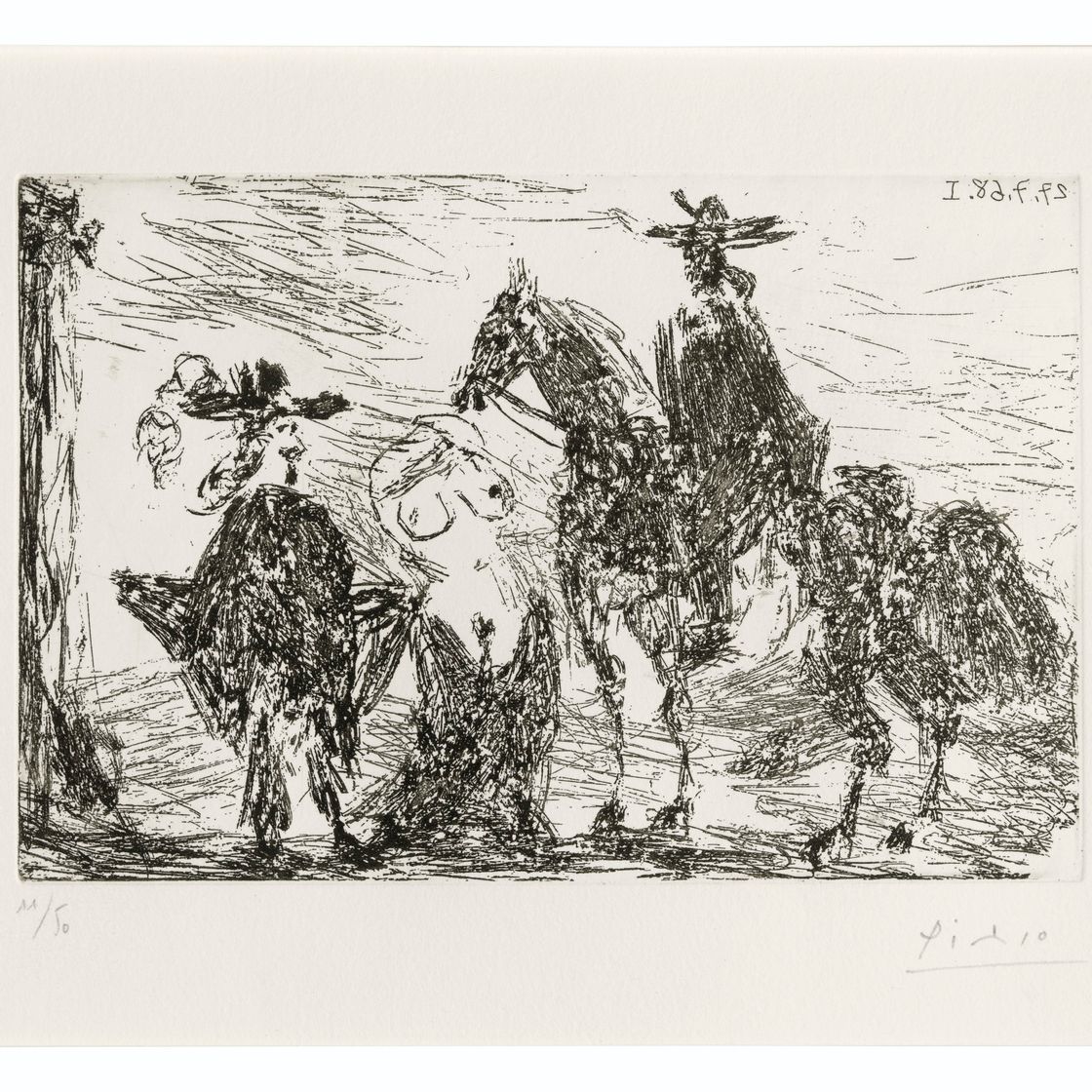 Pablo Picasso — Джентльмен, благородная женщина и король, от: Séries 347