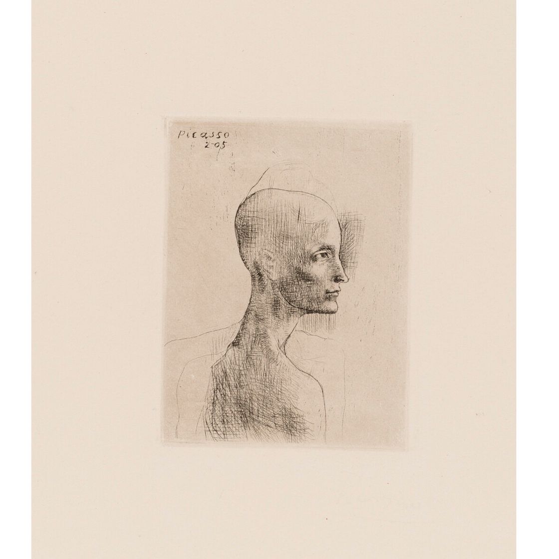 Pablo Picasso — Бюст человека из "Свиты Сальтимбанков"