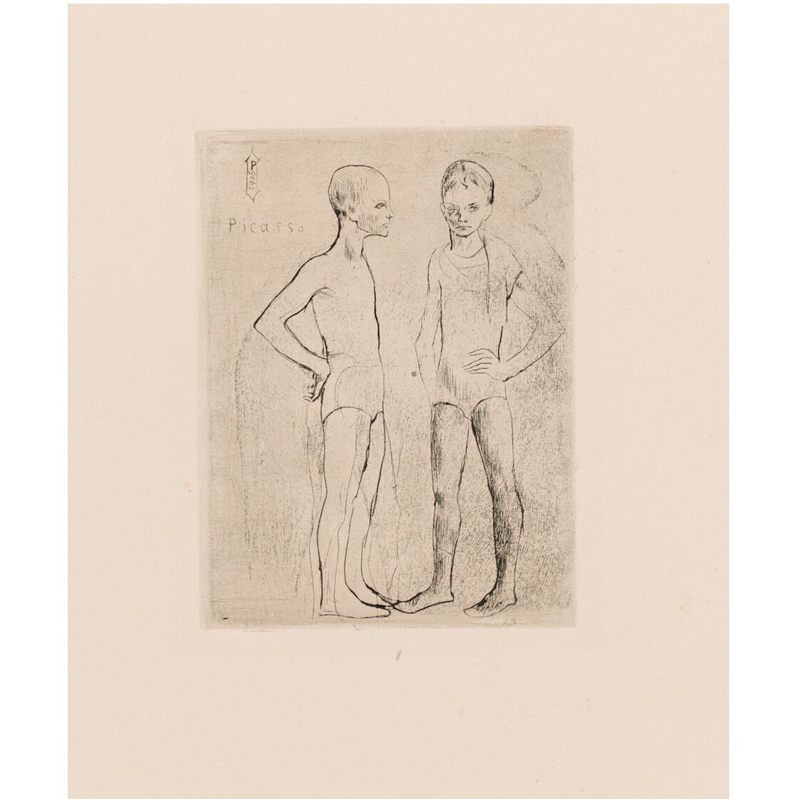 Pablo Picasso — "Двое сальтимбанков" из "Свиты Сальтимбанков"