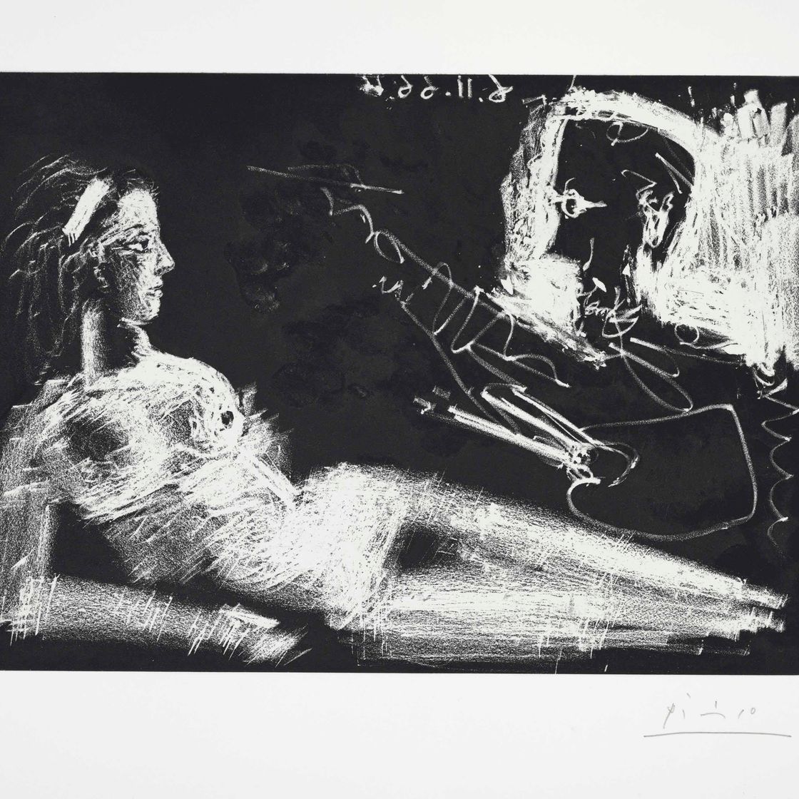 Pablo Picasso — Художник и модель в бандо