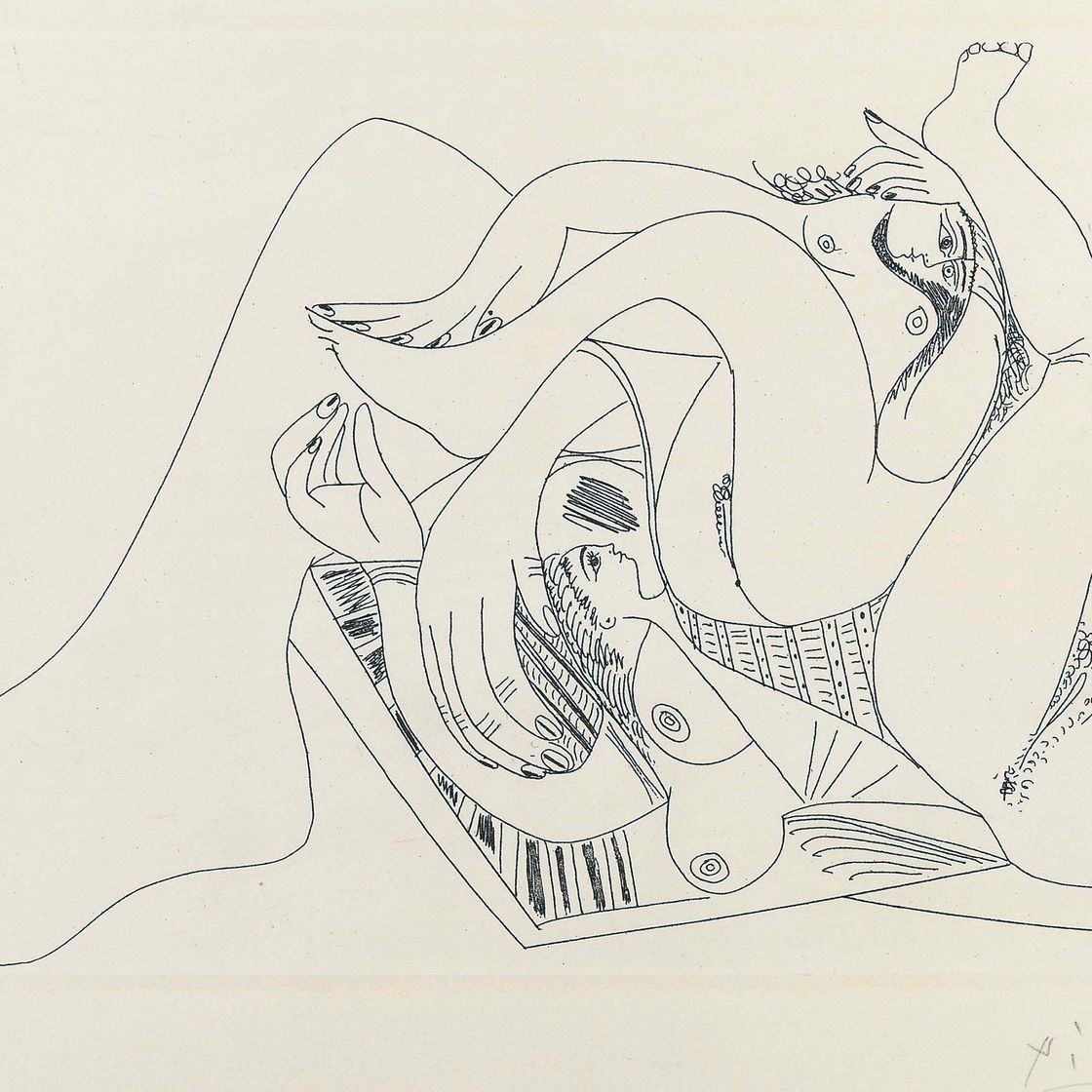 Pablo Picasso — Две женщины, танцующие на пляже, из серии 347 (р. 1765; Р.1782)