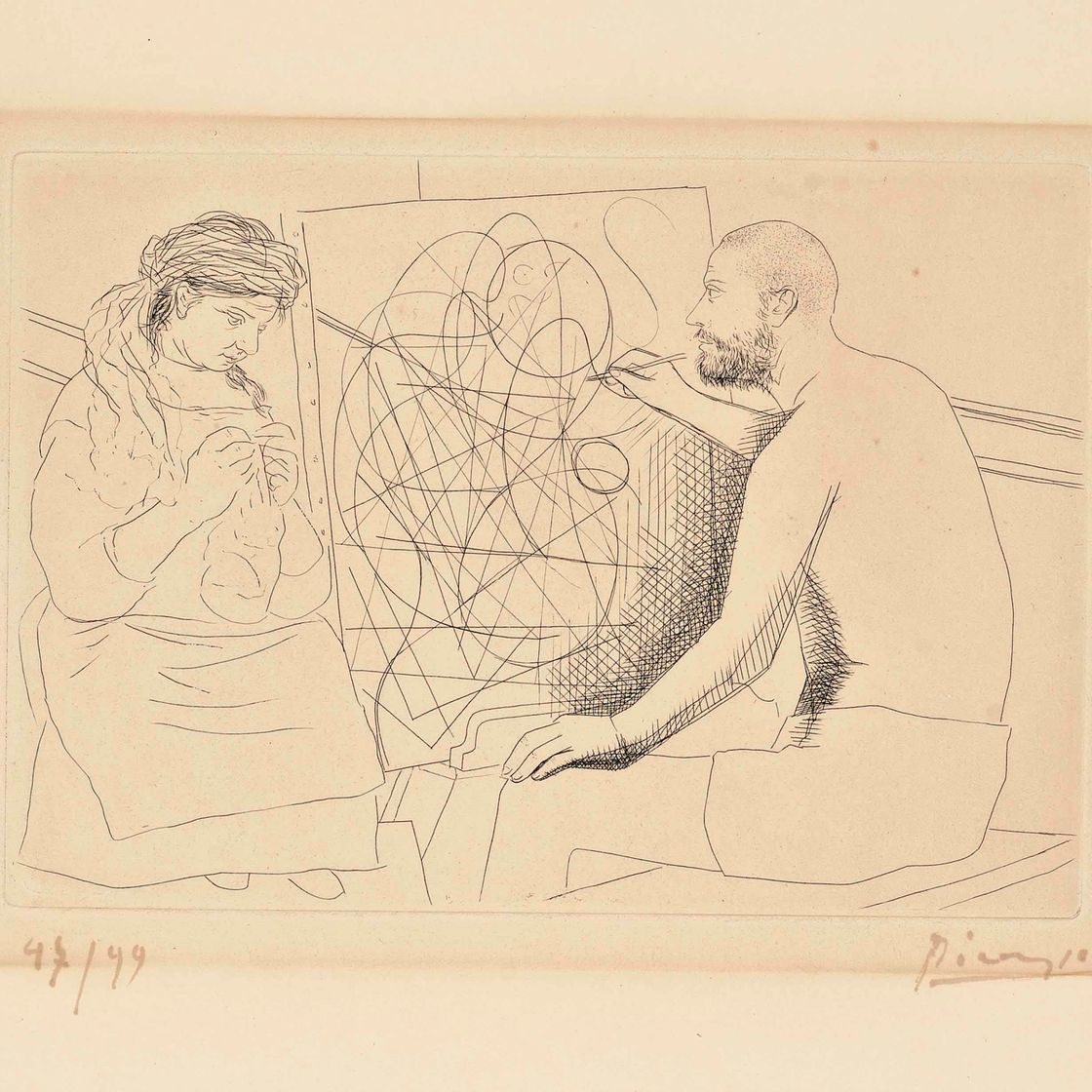 Pablo Picasso — Платье и модель из трикотажа, от шеф-повара ресторана Inconnu