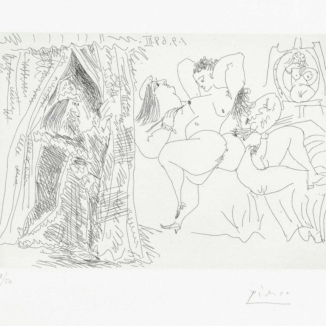 Pablo Picasso — Рафаэль и Форнарина VIII, от: Séries 347