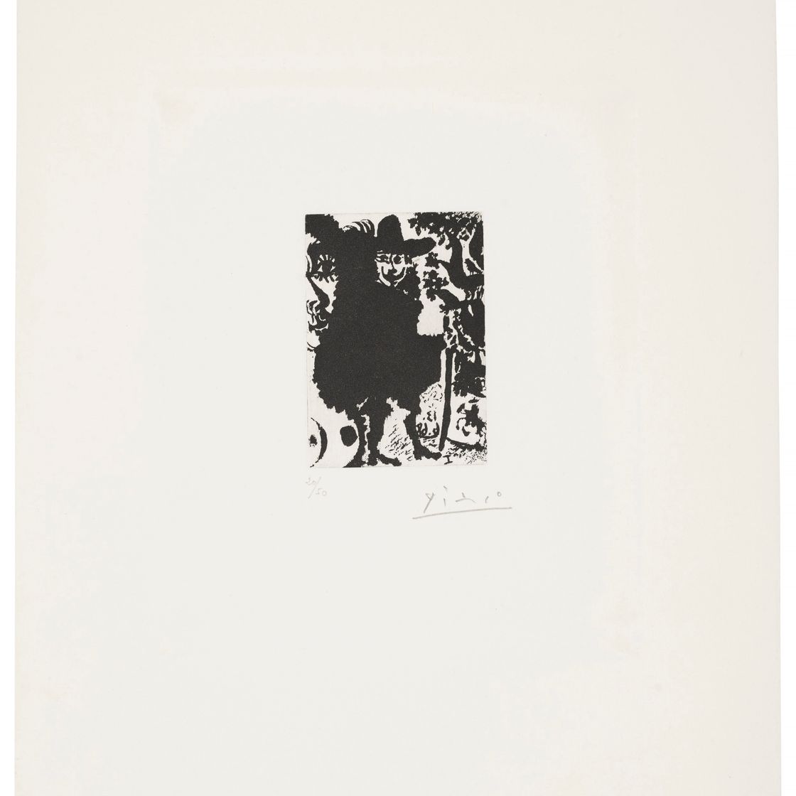 Pablo Picasso — Молодая женщина и старая марийка. А вот и кавалькада влюбленных в саду, из "Ла Сери 347".
