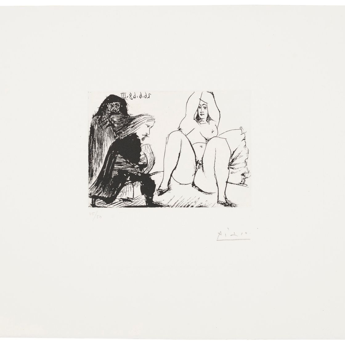 Pablo Picasso — Селестина, моя протеже и молодой джентльмен, из серии 347