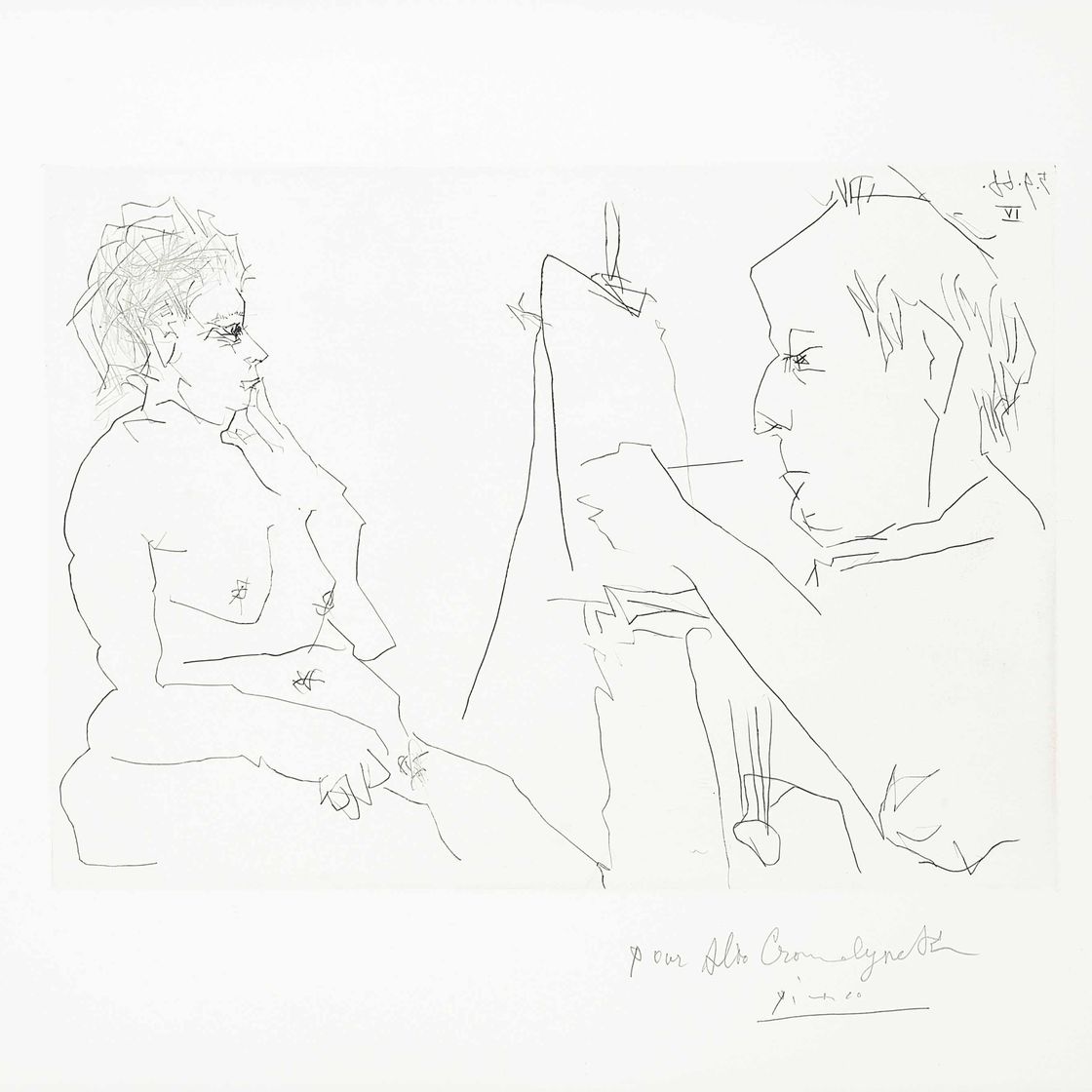 Pablo Picasso — Художник и модель (Блох, 1374, Бэр, 1395)