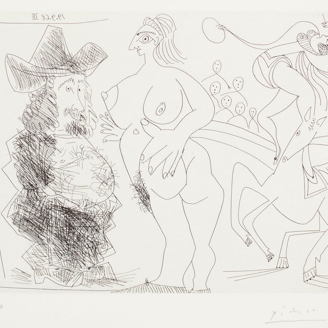 Pablo Picasso — Великолепное платье-кюлот для трассы цирка, от La Séries 347 (р. 1806; Р. 1823)
