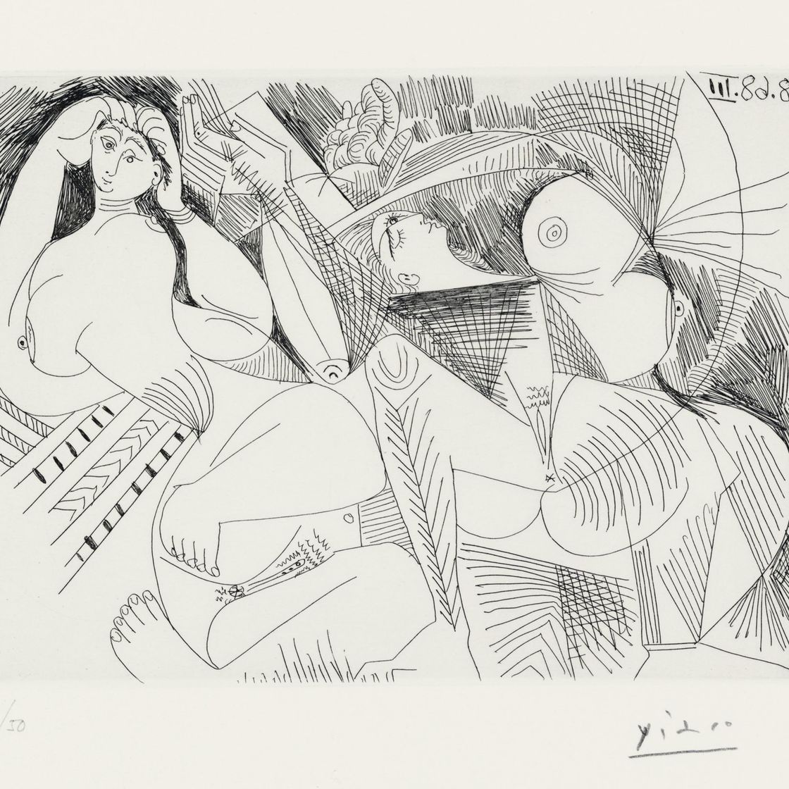 Pablo Picasso — Сестра: Две женщины из серии 347 (р. 1736; Р. 1753)