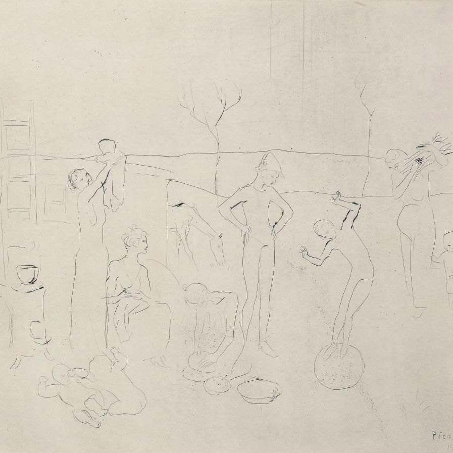 Pablo Picasso — Les Saltimbanques, от: La Suite des Saltimbanques (квартал 7)