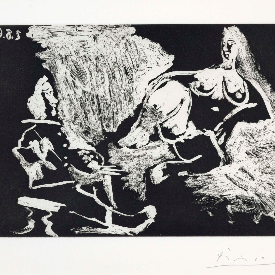 Pablo Picasso — Пример создания модели в полупрозрачном платье, из коллекции La sé rie 347