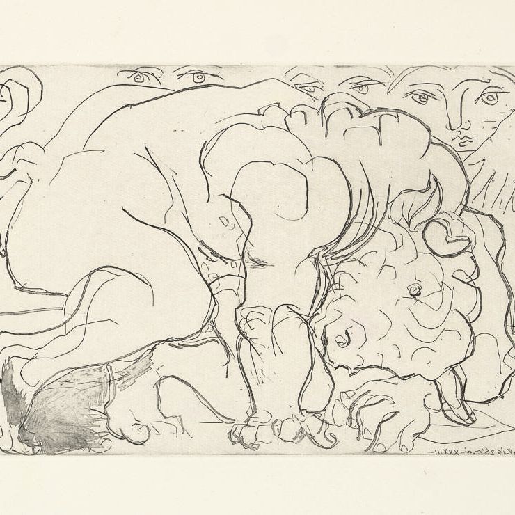 Pablo Picasso — Минотавр Блессе, VI, из "Сюиты Воллара" (B. 196; Ba. 363 Bd)