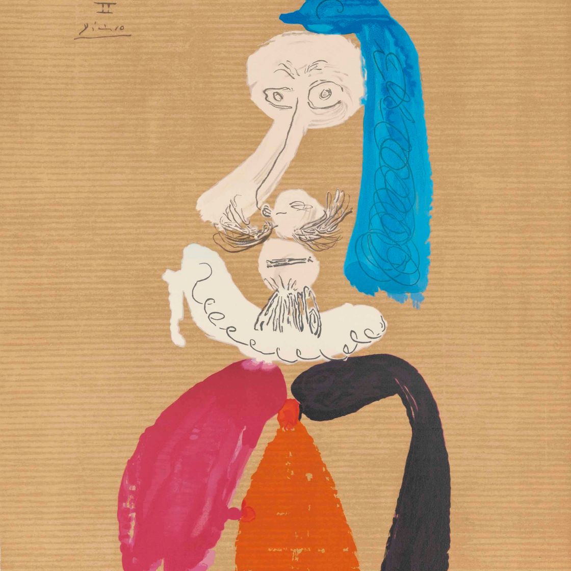 Pablo Picasso — Одна тарелка, из серии "Воображаемые портреты"