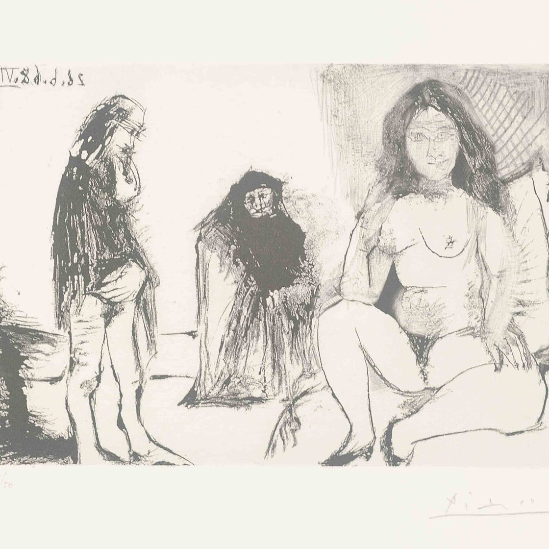 Pablo Picasso — Мужская пенсия для молодой женщины, из серии 347:341 (Bloch 1673; Baer 1689)