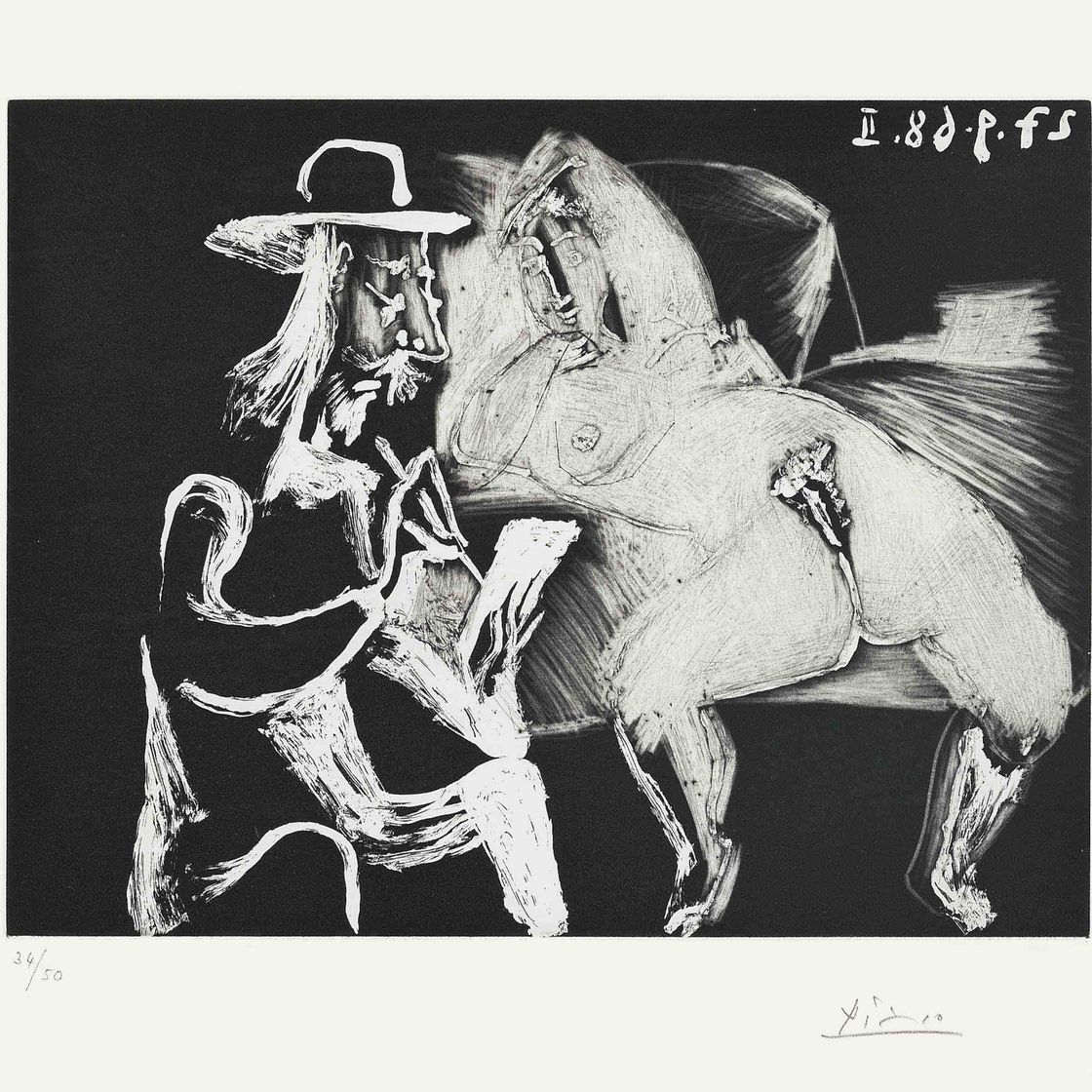 Pablo Picasso — Аромат для десерта с начинкой к блюду для молодой женщины, из серии 347:341 (Блох, 1821; Бэр, 1838)