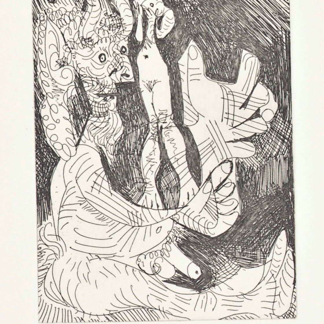 Pablo Picasso — Старый фавн, рядом с живой куколкой, из Ла Сери, 347
