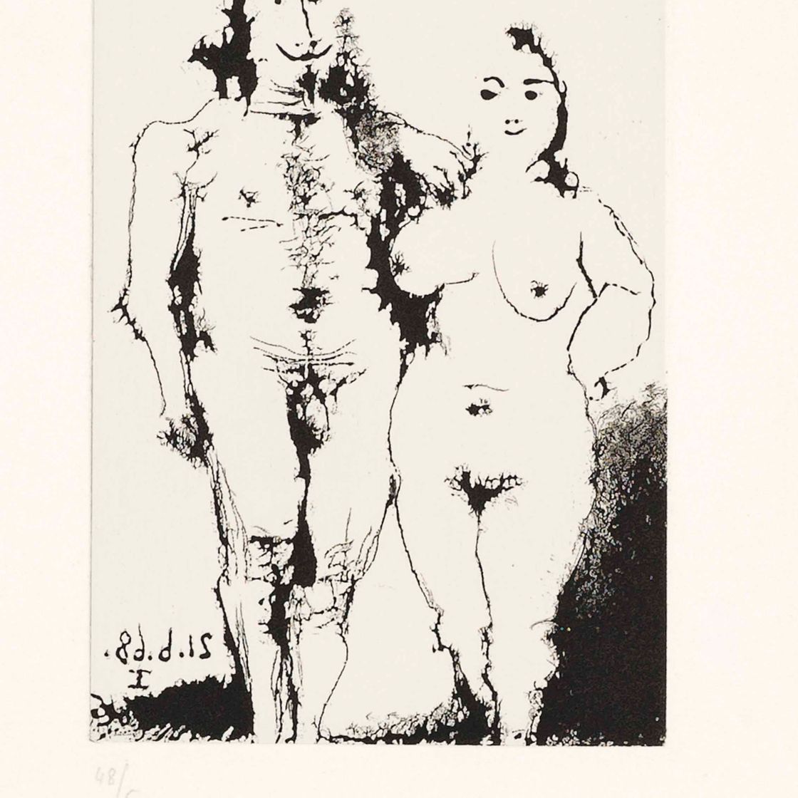 Pablo Picasso — Стоящая обнаженная пара, от: Séries 347