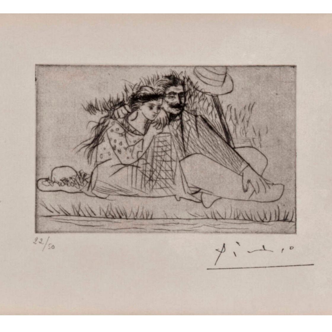 Pablo Picasso — До свидания. Пара, танцующая на траве