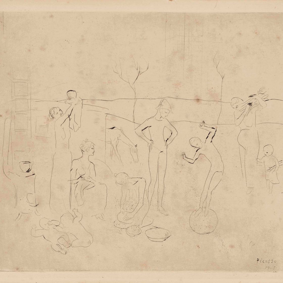 Pablo Picasso — "Сальтимбанки", от: La Suite des Saltimbanques (Блох 7; Баер 9)