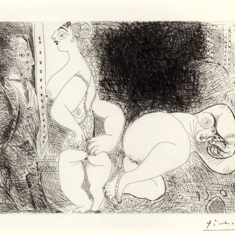 Pablo Picasso — Картины по переписке, автор Дега, из "Ла Сери 156" (Р. 1937; Б. 1946 II)