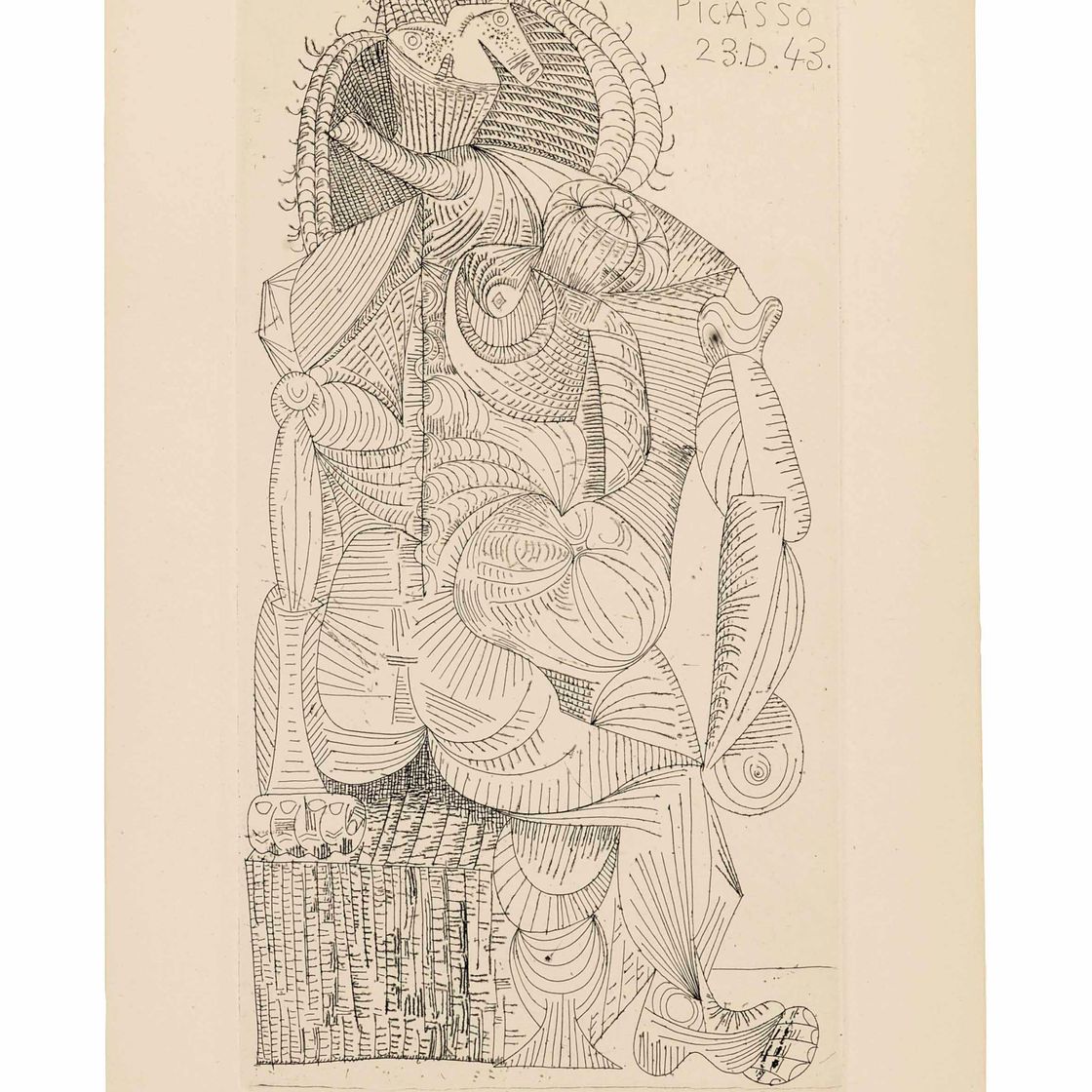 Pablo Picasso — Робер Деснос, контре, Робер Ж. Годе, Париж, 1944