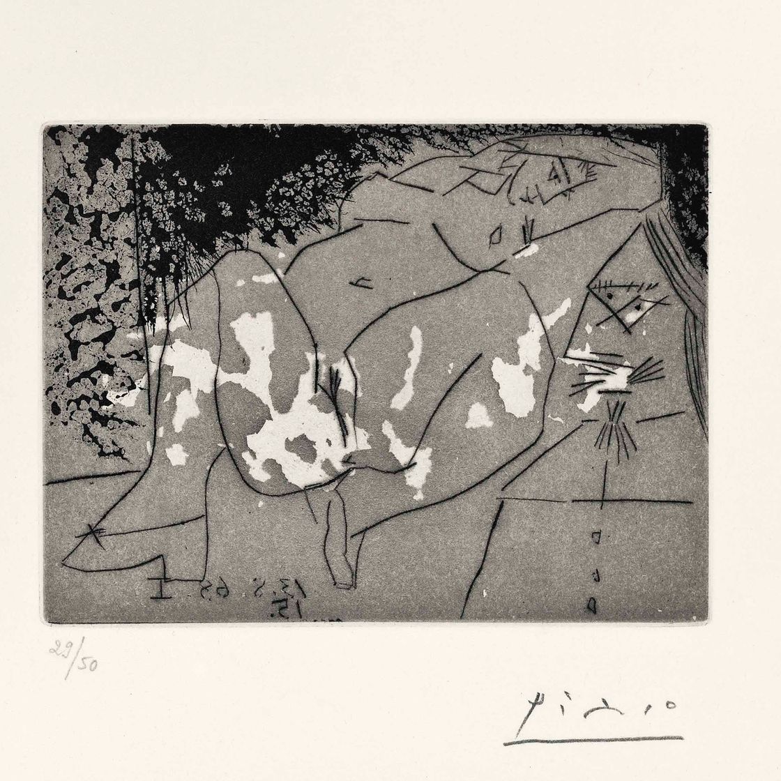 Pablo Picasso — Молодая женщина и мушкетер, от: Séries 347
