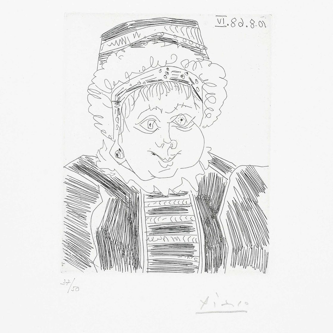 Pablo Picasso — Служанка (из двух предыдущих), от: Séries 347