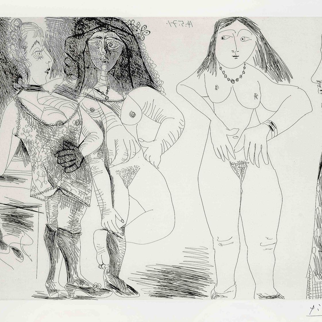 Pablo Picasso — Дега "У детей". "Записка", из серии 156 (Б. 1981; Б. 1991)