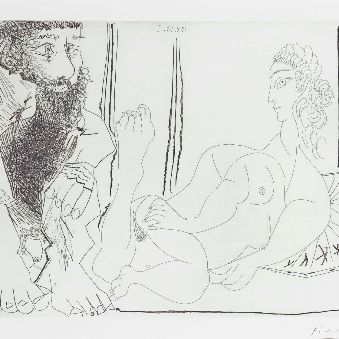 Pablo Picasso — Страстная женщина и настоящий песенник, из "Ла Сери 347"