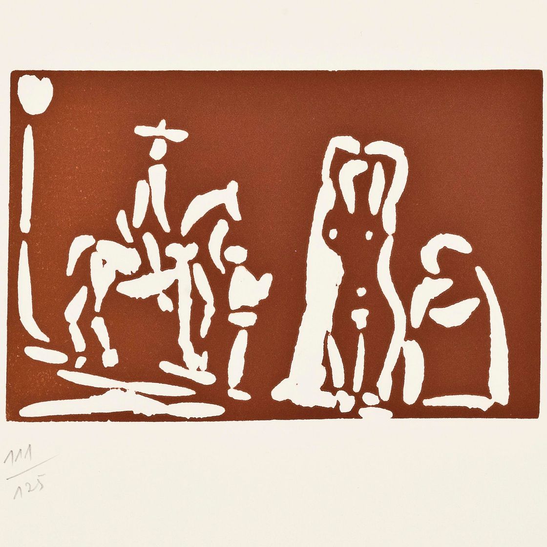 Pablo Picasso — Селестина, молодая женщина, кавалер и сын камердинера (Блох, 1462; Бэр, 1854)