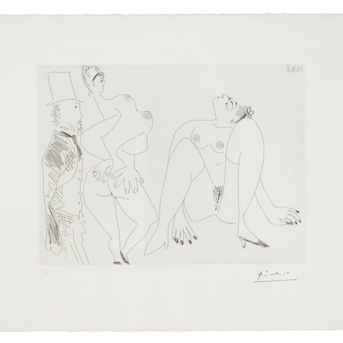 Pablo Picasso — Дега, "Сети магазинов и двух девушек" из "Ла Сери" 156