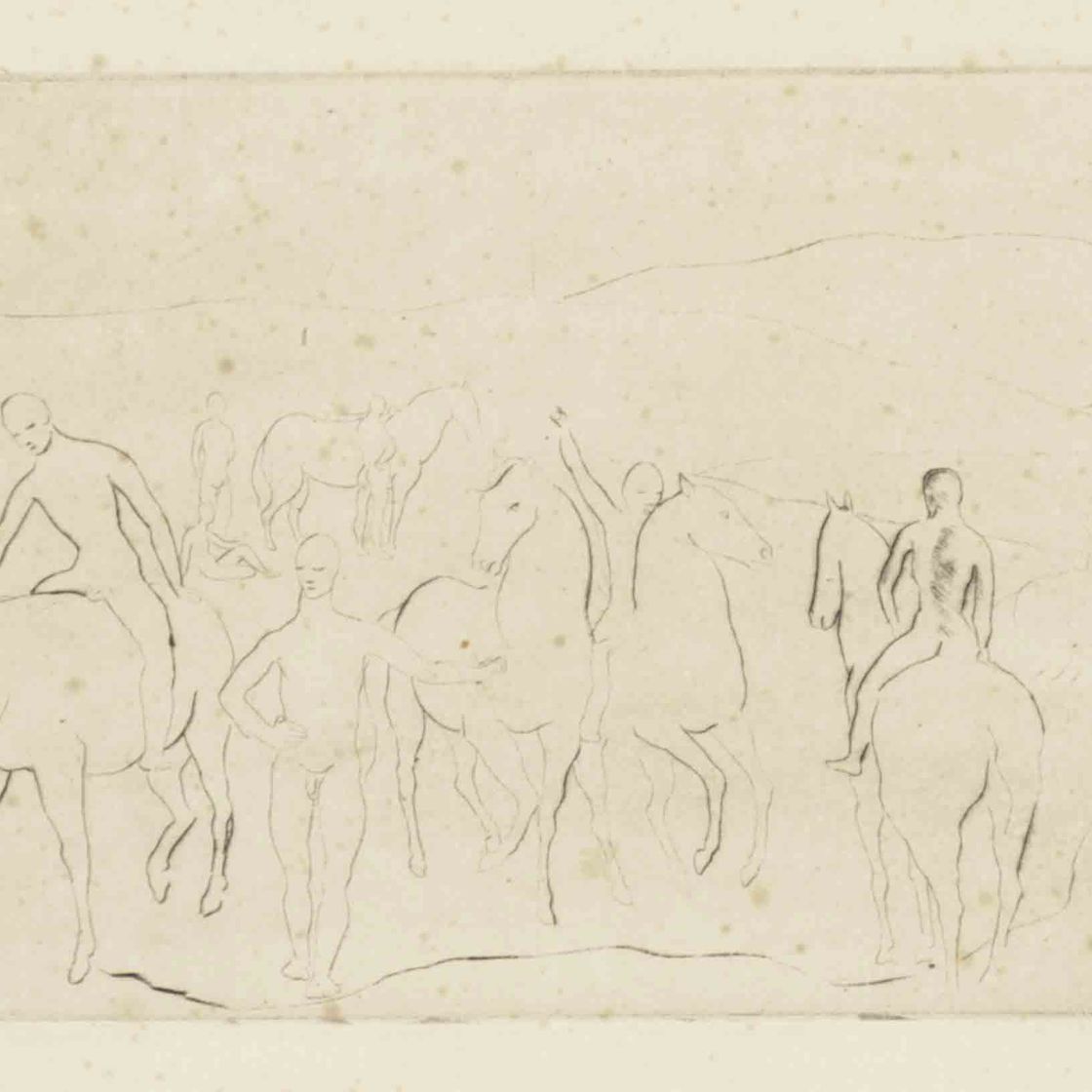 Pablo Picasso — "Абревуар" ("Шевроле с бананом") из "Сюиты Сальтимбанков" (Блох, 8; Баер, 10)