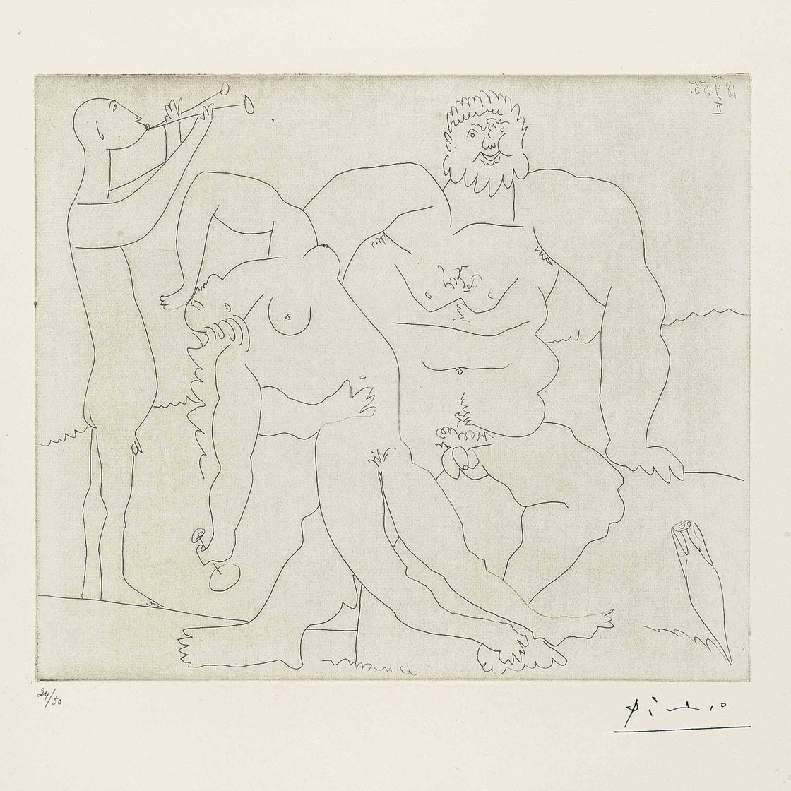 Pablo Picasso — Аромат для женщин, ищущих мужчину и молодой флейтистки (Bloch 773; Baer 949)