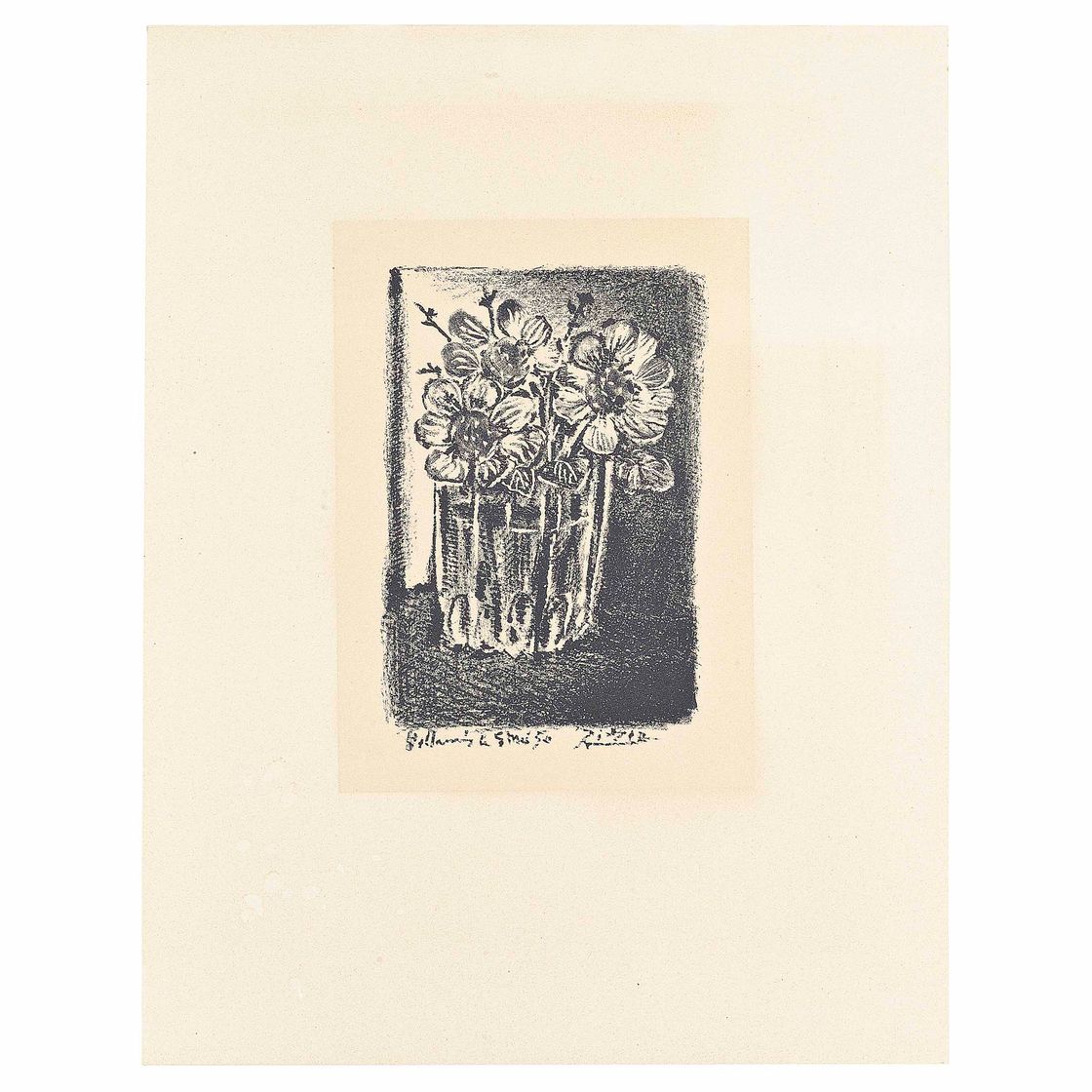 Pablo Picasso — Цветы на вазе (см. Мурло 189; Блох 1261)
