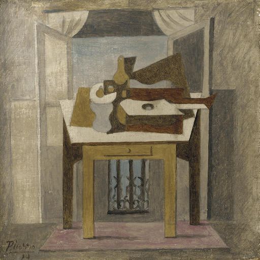 Pablo Picasso — Композитор, бутейль, гитара, выходящая наружу
