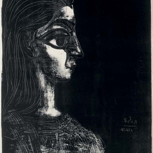 Pablo Picasso — Бюст в профиль (ср. B. 845; M. 306 III)