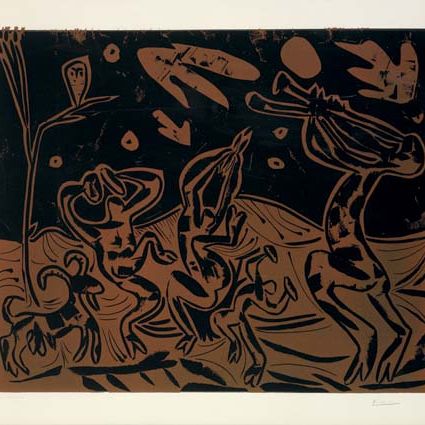 Pablo Picasso — Танцоры в лесу (B. 936; Ba. 1256 IIBb)