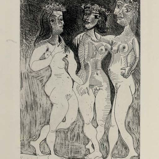 Pablo Picasso — Три грации, украшенные цветами (B. 303; Ba. 631 II Cb1)