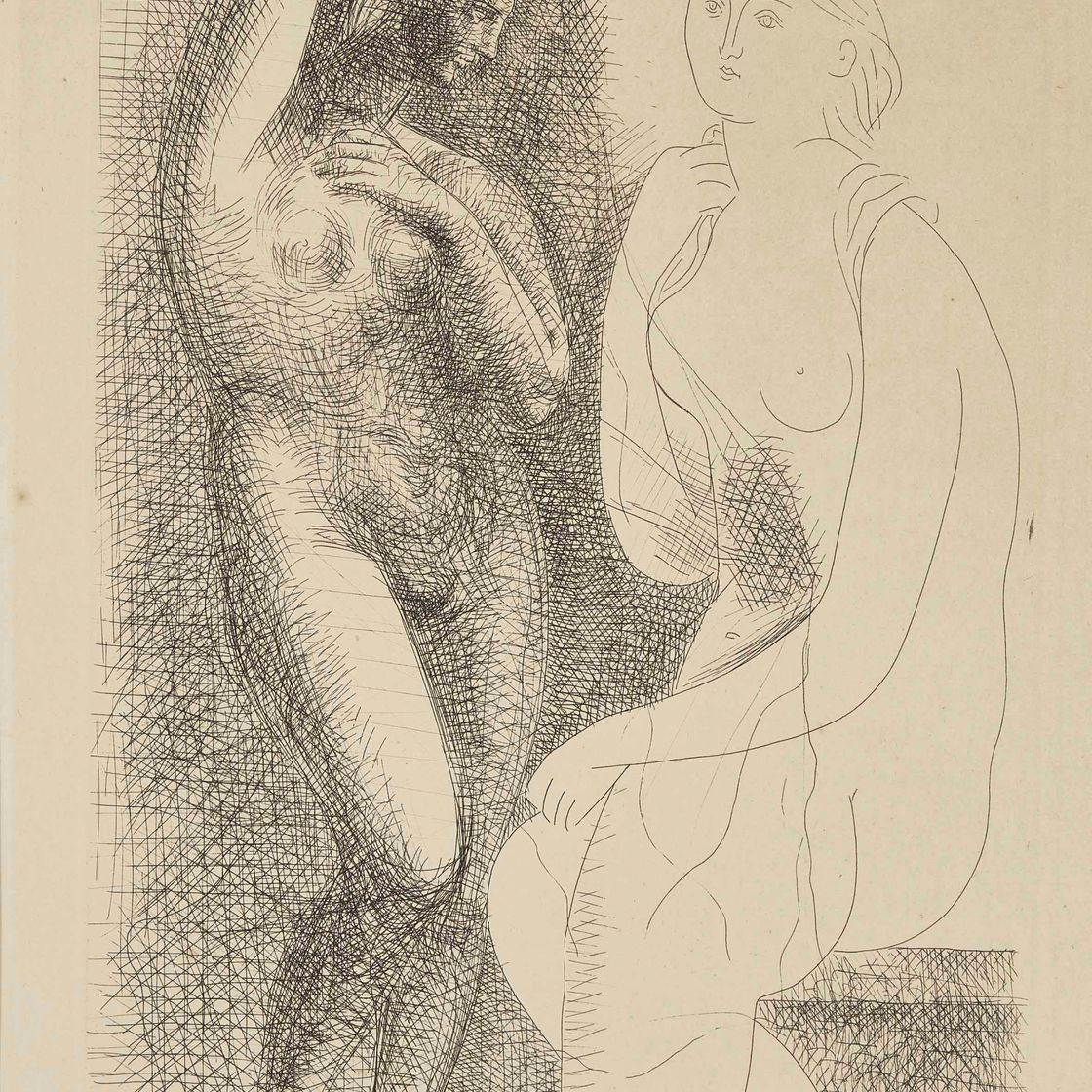 Pablo Picasso — Статуэтка молодой женщины (планше из коллекции Воллара) (Bloch 139; Baer 205 Bd)