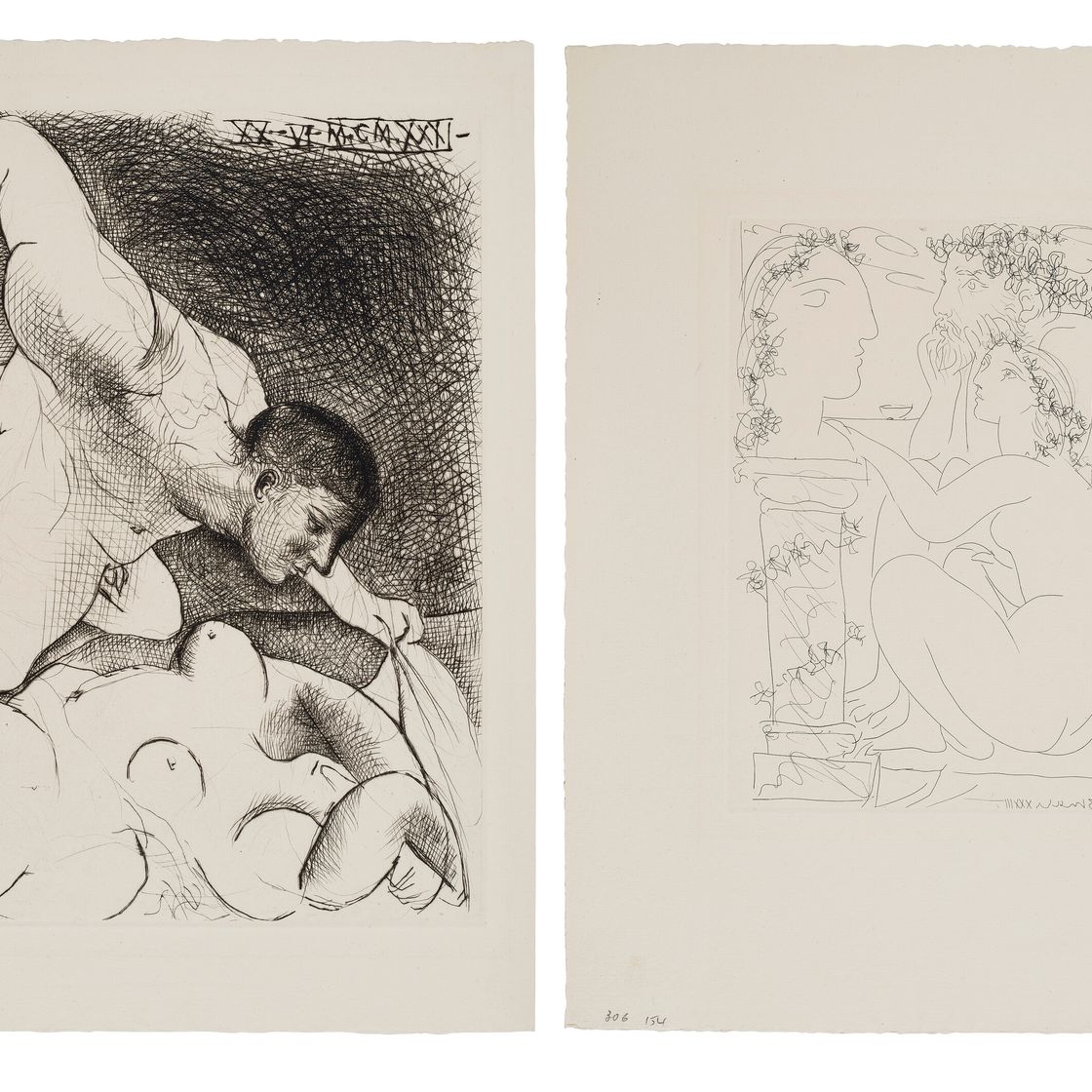 Pablo Picasso — Ла Сюит Воллар : две гравюры