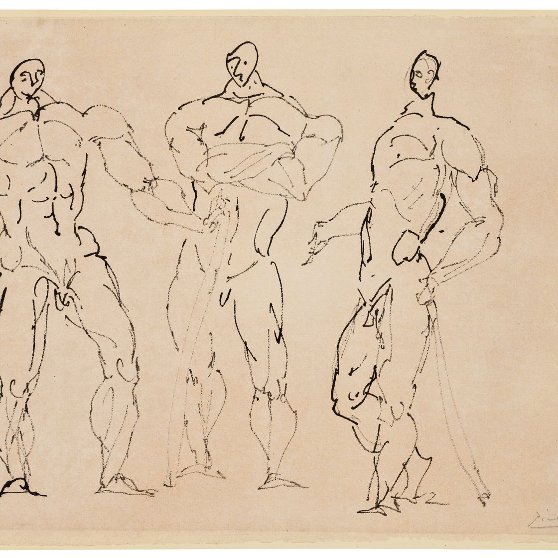 Pablo Picasso — Трое эскизов Аполлинера, изображение 2