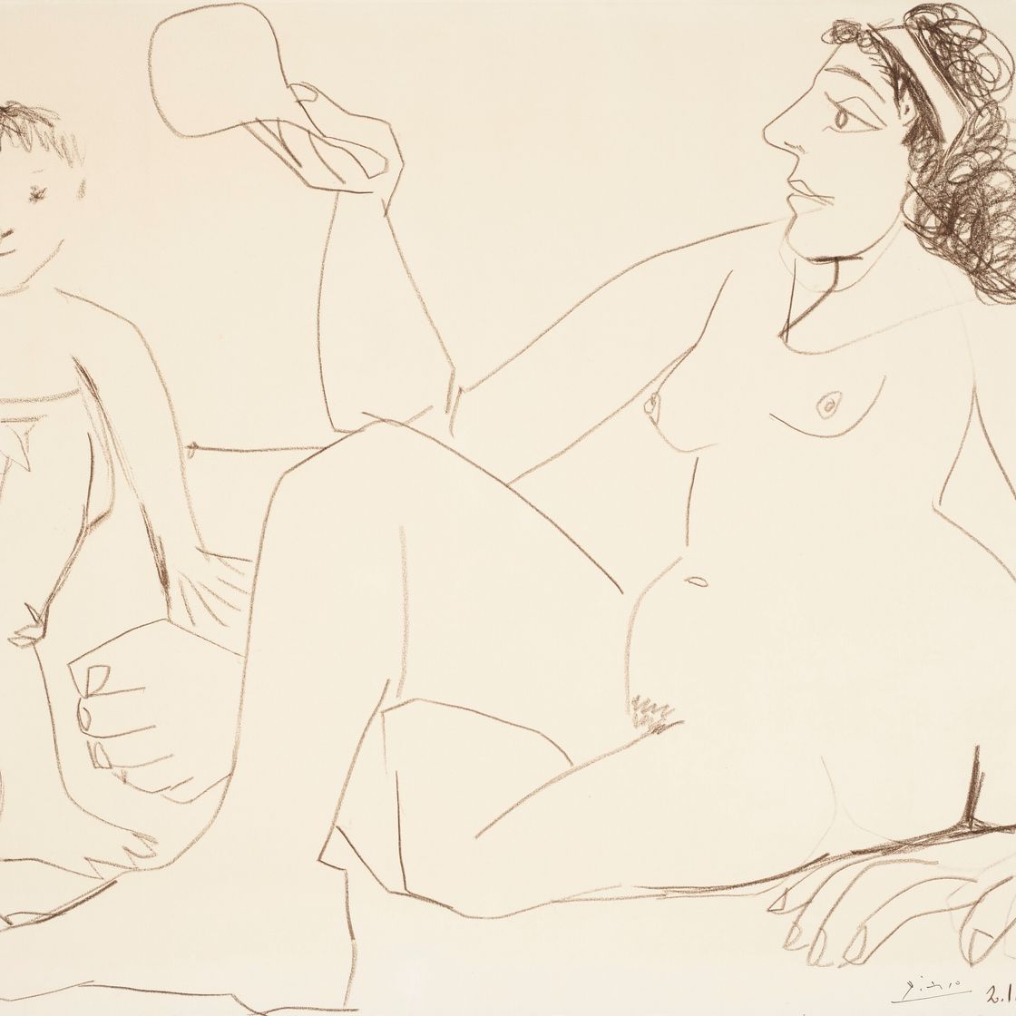 Pablo Picasso — Женщина в мире и в одиночестве, изображение 1