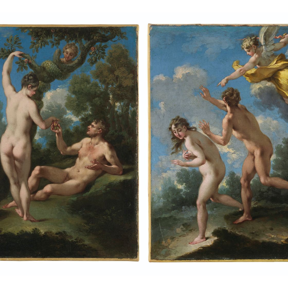 Parmigianino — Искушение Адама и Евы и изгнание из Рая, изображение 1