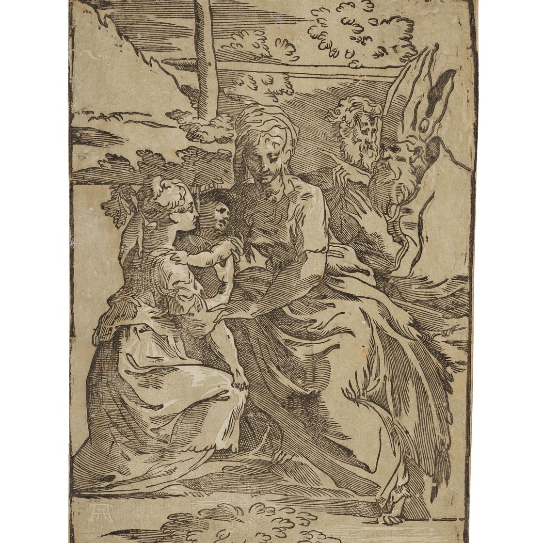 Parmigianino — Три светотеневые гравюры на дереве, изображение 3