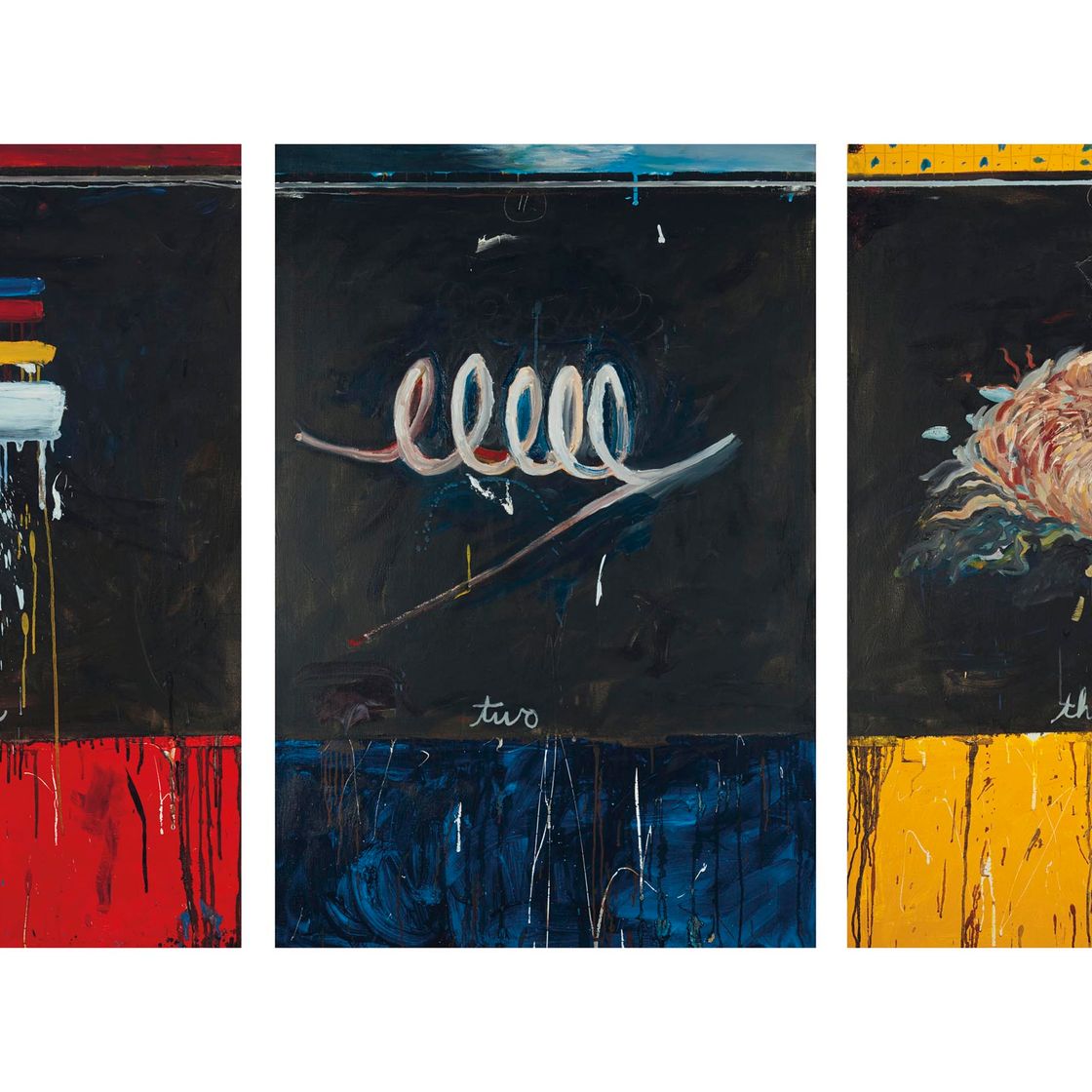 Pat Steir — Прекрасная китайская живопись (триптих)