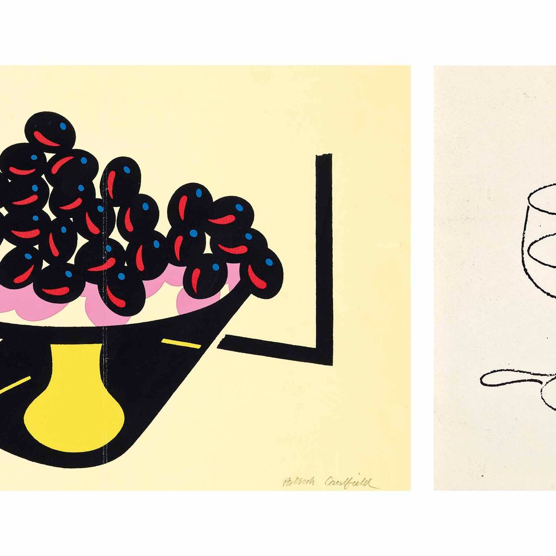Patrick Caulfield — Меню Тейт; Бокал вина